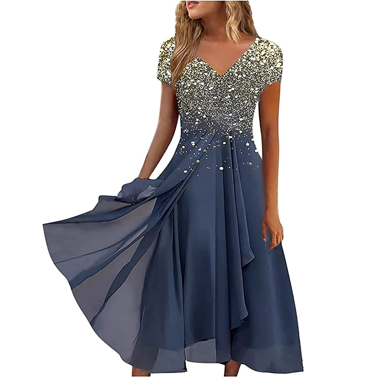 ZQGJB Sales Lace Wedding Guest Dresses for Women Half Sleeve
