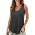 thumbnail image 1 of ZQGJB Tank Tops for Women Casual Summer Sleeveless Suspender Scoop Neck Cami Shirts Loose Flowy Dressy Tunic Blouse for Leggings Gray M, 1 of 8