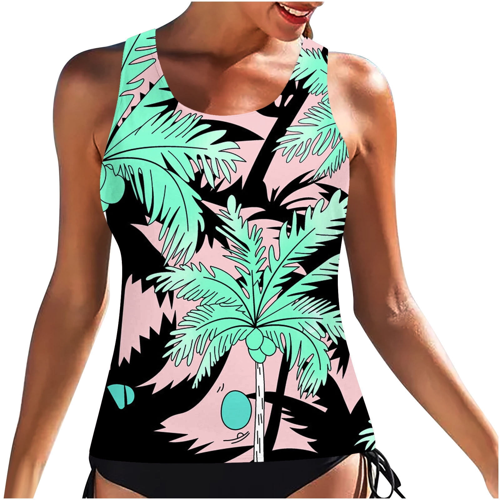 Tempt Me 3 Piece Tankini Swimsuit - High Neck Modest Bathing Suit With Shorts