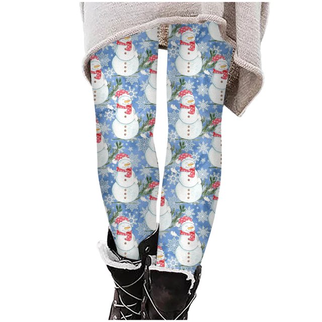 ZQGJB Women's Christmas Leggings High Waisted Workout Pants Tummy