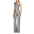 thumbnail image 1 of ZQGJB Women's Evening Sparkly Jumpsuits Strapless Off Shoulder Sleeveless Party Sequins Rompers Solid Color High Waisted Wide Leg Long Pants Suit Gray S, 1 of 4