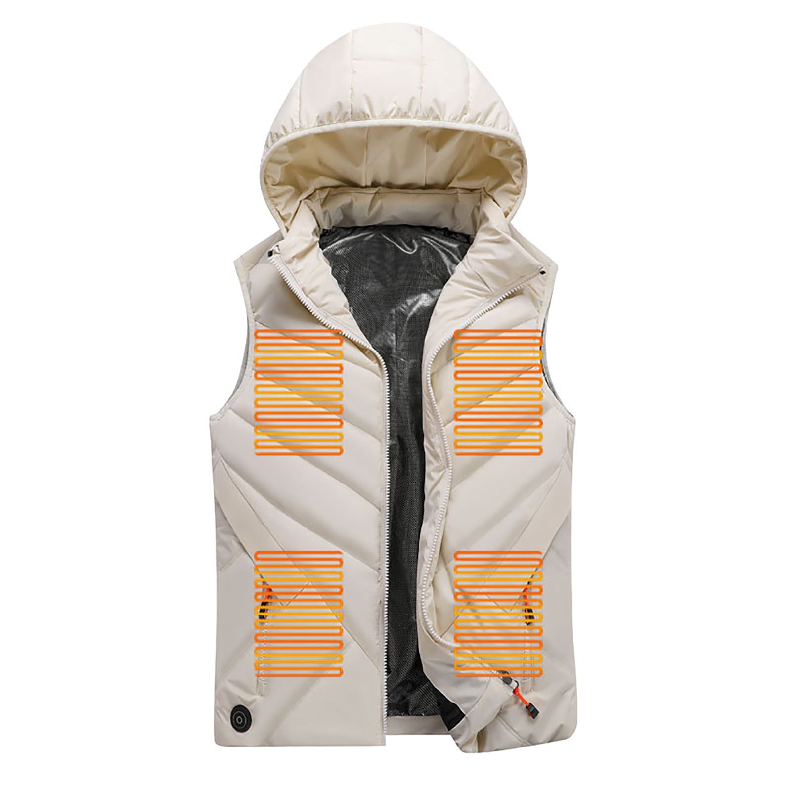 ZQGJB Women's Heated Vest Lightweight Detachable Heated Hood and 11 Heat Zones, Slim Fit