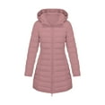 thumbnail image 1 of ZQGJB Women's Packable Puffer Jacket Lightweight Reversible Full Zip up Long Sleeve Puffer Coat with Hood Long Winter Warm Travel Puffer Jackets with Pockets Pink XXL, 1 of 8