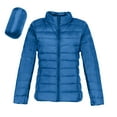 thumbnail image 1 of ZQGJB Women's Quilted Puffer Jacket Lightweight Padded Warm Winter Casual Full Zip up Stand Collar Slim-Fit Down Coat Outwear Jackets Blue XL, 1 of 6