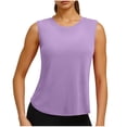 thumbnail image 1 of ZQGJB Women's Sleeveless Workout Tops Breathable Lightweight Crew Neck Basic Solid Color Active Tennis Yoga Shirts Athletic Running Flowy Tank Tops, 1 of 8