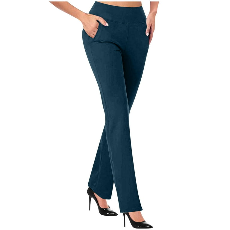 Casual Solid Solid Color Boot Cut High Waist Wide Leg Solid Color Bottoms Casual Solid Solid Color Boot Cut High Waist Wide Leg Solid Color Bottoms