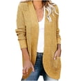 thumbnail image 1 of ZQGJB Womens Long Sleeve Open Front Cardigans Plus Size Solid Chunky Knit Draped Sweaters Outwear with Pockets Loose Fall Winter Pullover Sweater Tops Yellow XXXL, 1 of 9