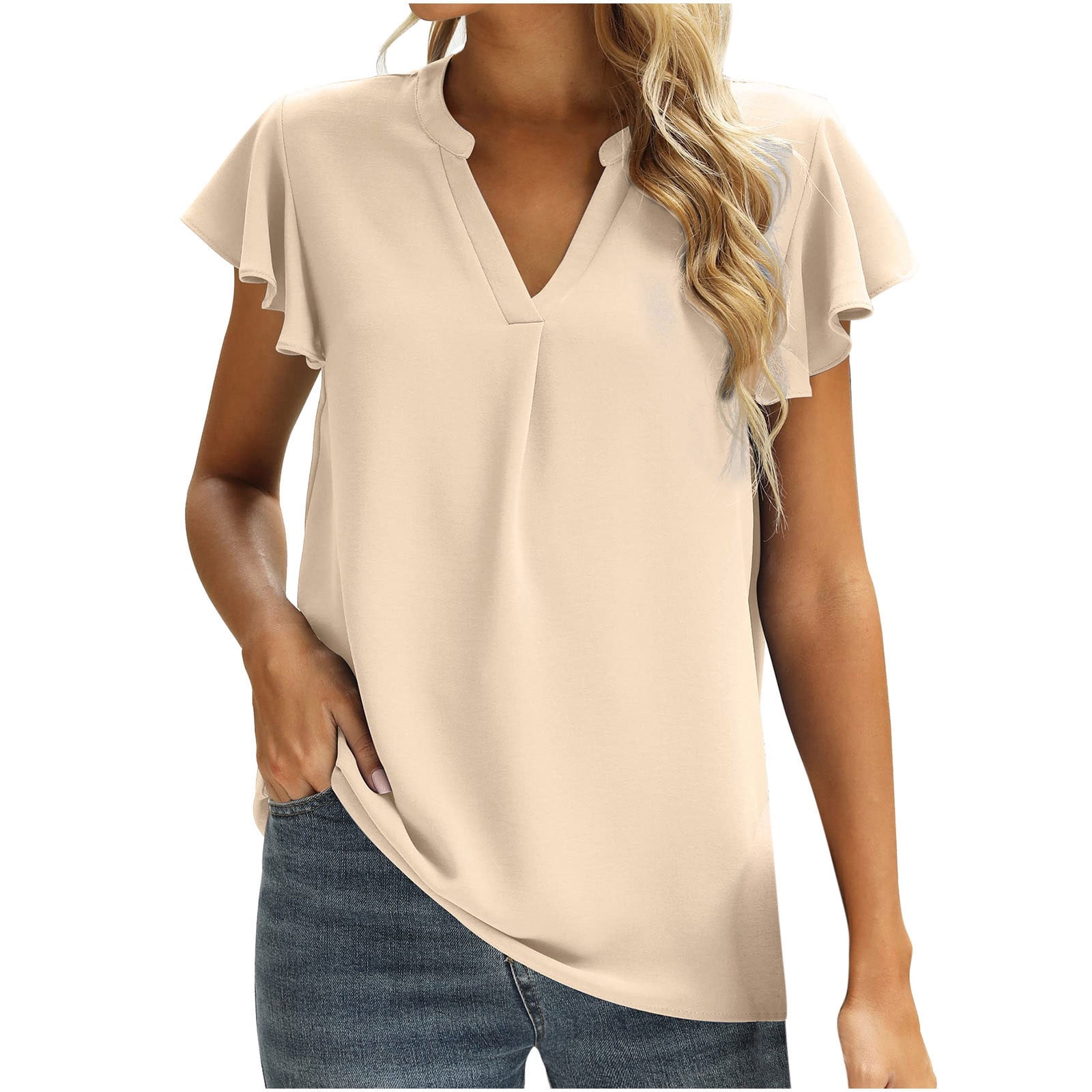 https://i5.walmartimages.com/seo/ZQGJB-Womens-Tops-Clearance-Casual-Summer-Ruffle-Short-Sleeve-Solid-Color-Plain-Tees-Loose-Fit-Flowy-Tunic-Blouse-V-Neck-Top-Beige-XXL_7961bf57-6302-4dac-81b1-b6a59af7ace7.91b2255edb79306368759ed0e45fac07.jpeg