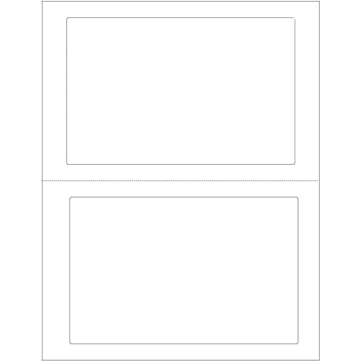 ZQRPCA 2000 Self Adhesive 7" x 4.5" Round Corner Perforated Blank