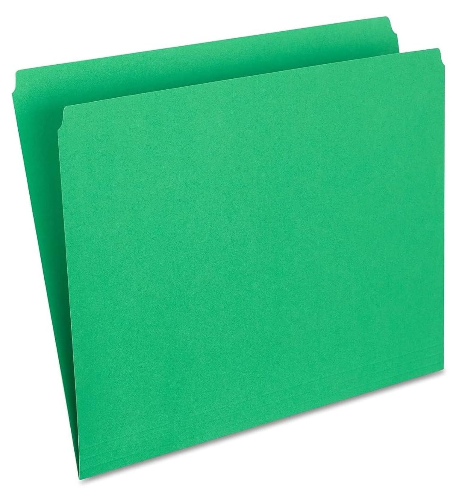 ZQRPCA 509653 TopTab File Folders StraightCut Tab Letter Size Green 100/Bx
