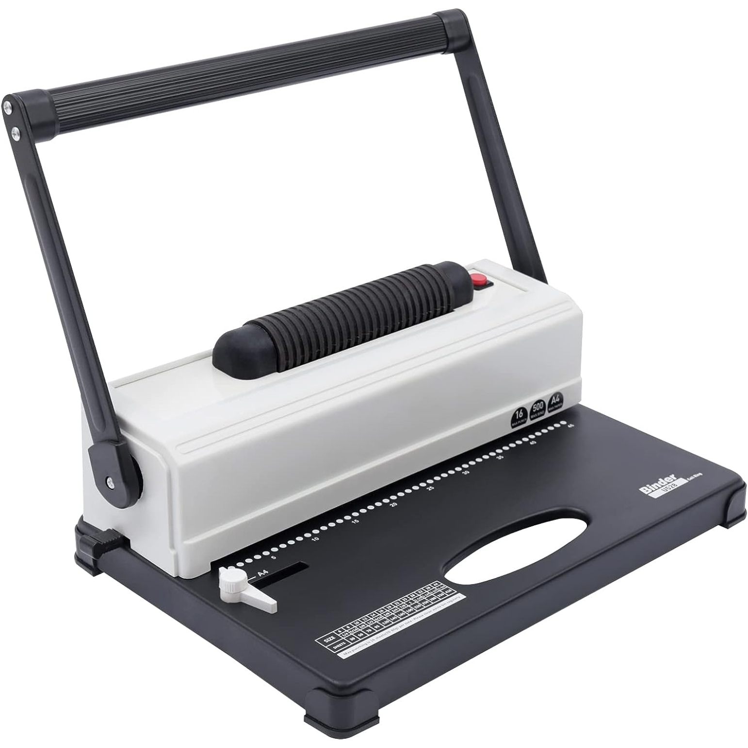 ZQRPCA Binding Machine Spiral Coil Book Puncher 46 Holes 250 Sheet A4/LTR/A5 Paper 110V Spiral