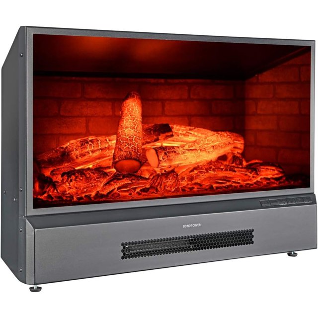 ZQRPCA Electric Fireplace Insert Free Standing Fireplace Heater, with