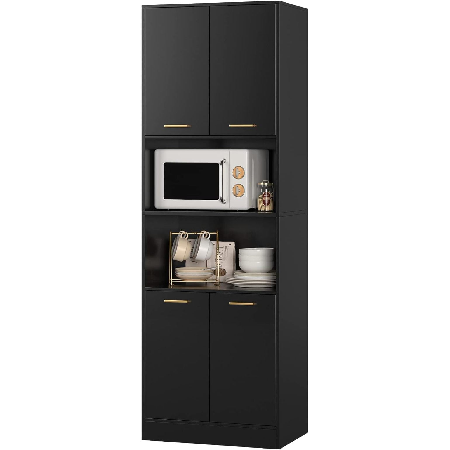 ZQRPCA Kitchen Pantry 71" Tall Cupboard Pantry with