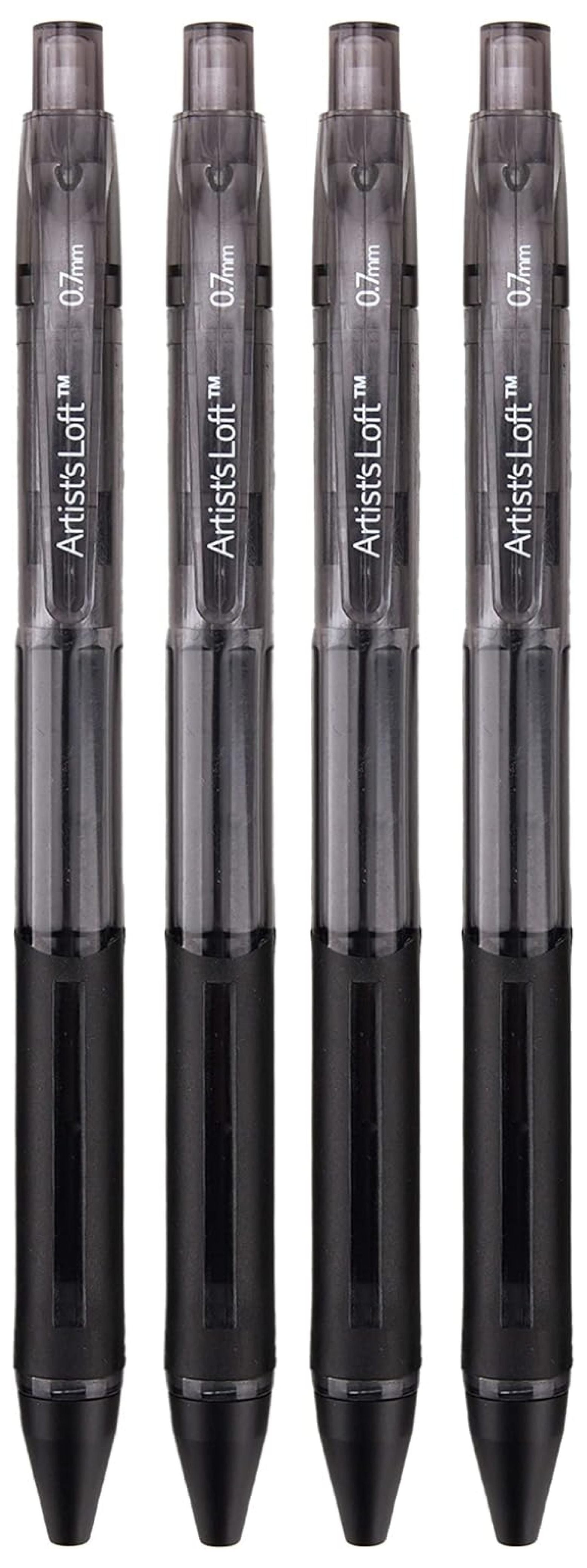 ZQRPCA MICHAELS Bulk 12 Packs 4 ct. (48 total) 0.7mm Black Retractable