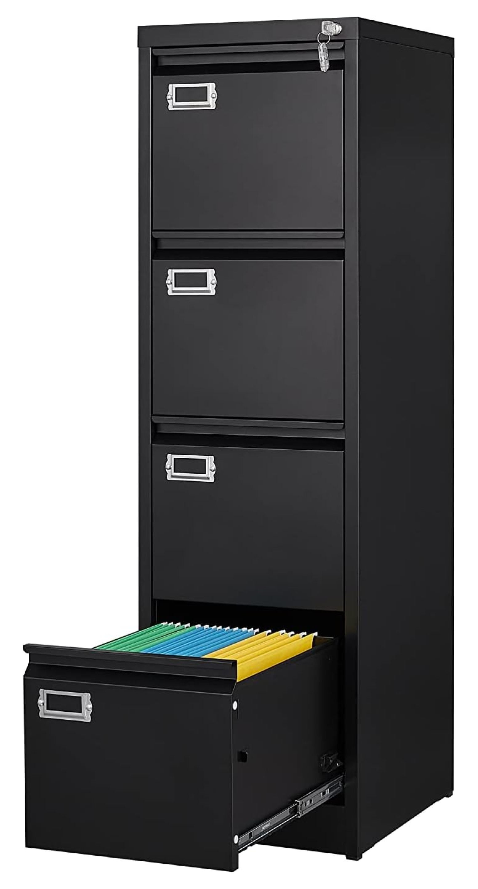 ZQRPCA Metal Vertical File Storage 4 Drawer File with