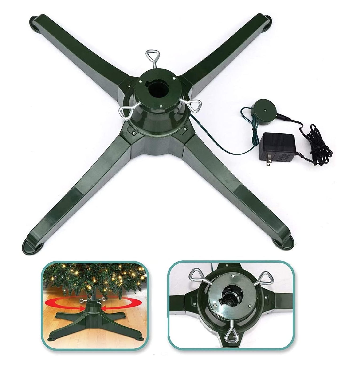 ZQRPCA Rotating Christmas Tree Stand for Up to 7.5ft Artificial Tree