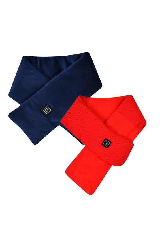 2 PC Heated Neck Wrap for Women Men Cordless Thermal Neck Brace Heated Neck Warmer with 3 Heating Levels Blue