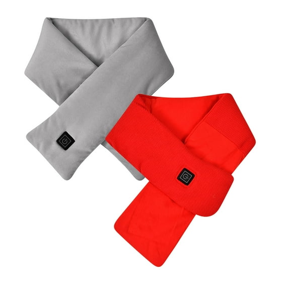 ZQUUVOU 2 PC Heated Neck Wrap for Women Men Cordless Thermal Neck Brace Heated Neck Warmer with 3 Heating Levels Gray