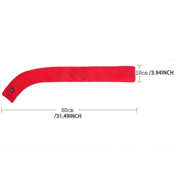 ZQUUVOU 2PC Heated Scarf for Women Men Winter Warm Electric Heating Scarf Portable Neck Warmer for Cold Weather Gifts Red A