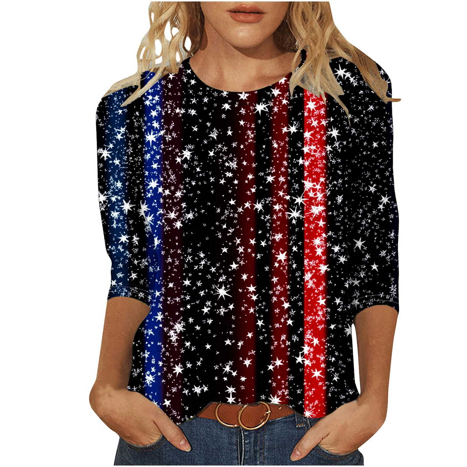 Women's USA 4th Of July Tank Top - Patriotic Striped Knit Vest, Hollow Out Design, Summer Holiday Top