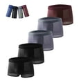 thumbnail image 1 of ZQUUVOU 5 Pack Mens Plus Size Underwear Pack Boxer Briefs Solid Color Breathable Briefs (Dark Gray,XL), 1 of 3