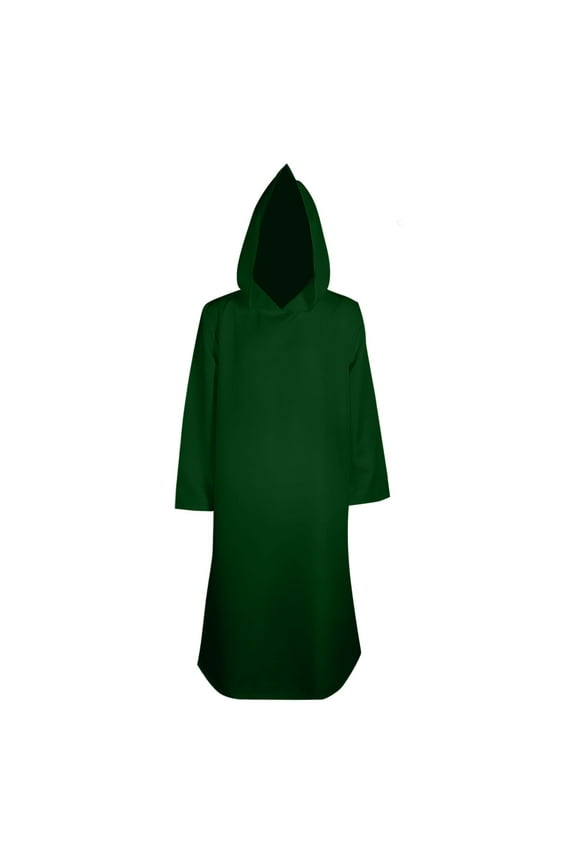 Adult Halloween Theme Tunic Hooded Robe Men Knight Cloak Fancy Cool Role Play Clothes Cape Coat Army Green