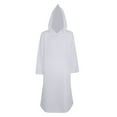 thumbnail image 1 of ZQUUVOU Adult Halloween Theme Tunic Hooded Robe Men Knight Cloak Fancy Cool Role Play Clothes Cape Coat White, 1 of 7