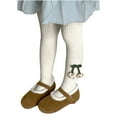 thumbnail image 1 of ZQUUVOU Baby Toddler Girls Ribbed Knit Stockings Cherry Cute Tights Stockings Seamles Soft Cotton Stockings Pantyhose White A, 1 of 9