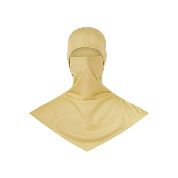 ZQUUVOU Balaclava Face Mask for Men Women Fishing Face Mask with Nose Mesh UV Protection Hood Full Head Cover Hiking Outdoor Khaki