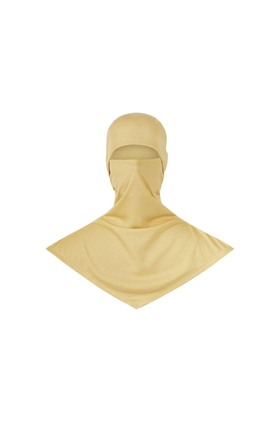 Balaclava Face Mask for Men Women Fishing Face Mask with Nose Mesh UV Protection Hood Full Head Cover Hiking Outdoor Khaki