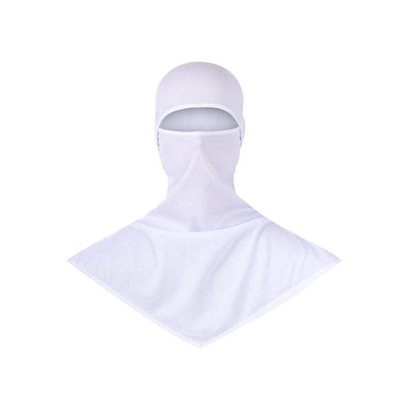ZQUUVOU Balaclava Face Mask for Men Women Fishing Face Mask with Nose Mesh UV Protection Hood Full Head Cover Hiking Outdoor White