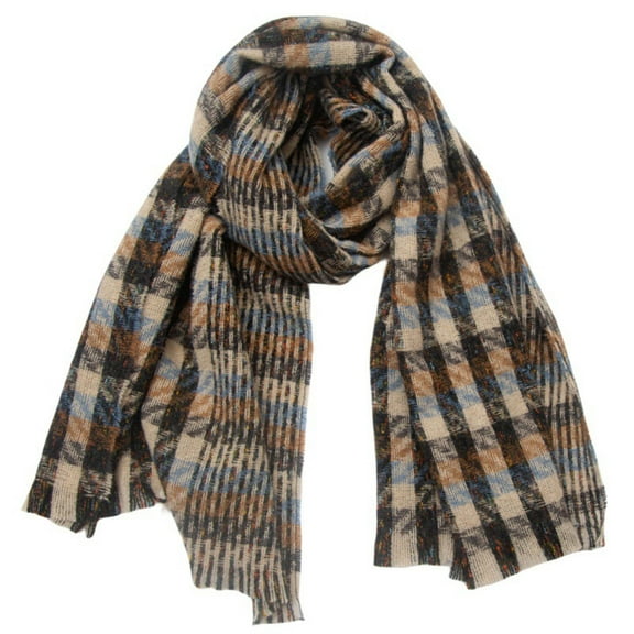 ZQUUVOU Boho Cotton Scarf for Women Men Fall Winter Warm Lightweight Floral Fashion Flower Scarves Cotton Shawl Wrap Blue B