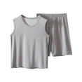 thumbnail image 1 of ZQUUVOU Boys And Girls Summer Outfit Cotton Solid Color Tank Tops And Shorts Two-Piece Set 2-16 Year Gray, 1 of 3