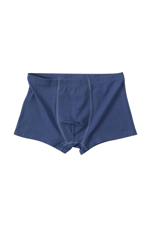 Boys Boxer Briefs Cotton Breathable Soft Underwear Comfortable Fit Boxer Shorts Underpants for Toddler and Big Kids Dark Blue