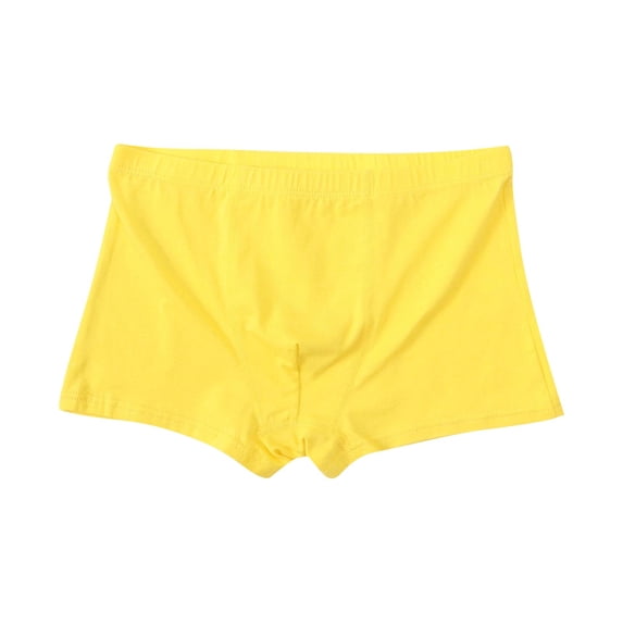 ZQUUVOU Boys Boxer Briefs Cotton Breathable Soft Underwear Comfortable Fit Boxer Shorts Underpants for Toddler and Big Kids Yellow