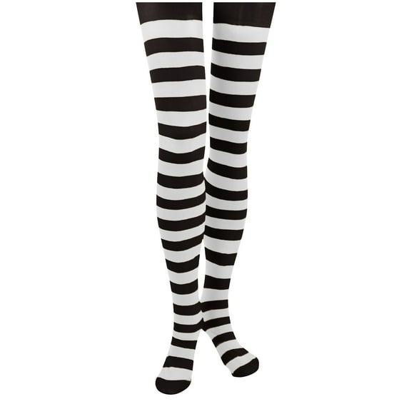 ZQUUVOU Boys Girls Children Tights Socks Black White Striped Pantyhose Tights Cotton Teen Stocking Pantyhose Black