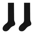 thumbnail image 1 of ZQUUVOU Boys Girls Kids Socks Knee High Stocking Casual Fashion Solid Color Basic Socks for Boys Girls Teen Black A, 1 of 5