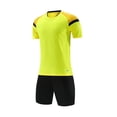 thumbnail image 1 of ZQUUVOU Boys Soccer Uniform Set Short Sleeve Jersey and Elastic Shorts Breathable Moisture Wicking 2 Piece Kit Yellow, 1 of 5