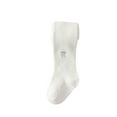 thumbnail image 1 of ZQUUVOU Children's Embroidered Cotton Pantyhose Ribbed Knit Cotton Dancing Socks Comfortable SWeat Absorbing Girls' Pantyhose White, 1 of 8