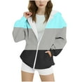 thumbnail image 1 of ZQUUVOU Children's Stripe Sweatshirts with Pocket Cotton Soft Fall Hoodie Full Zip Up Oversized Hoodies for Boys Girls Blue, 1 of 4