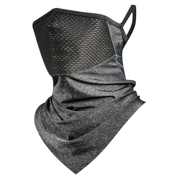 ZQUUVOU Cooling Neck Gaiter for Men Half Face Scarf Cover Lightweight Breathable Sun UV Protection Cycling Hiking Face Masks Dark Gray
