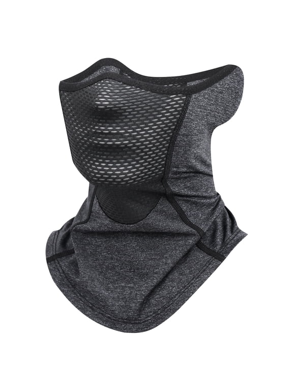 Cooling Neck Gaiter for Men Women Lightweight Bandana Buff Face Mask Gator Scarf Cycling Hiking Face Masks Dark Gray