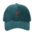 thumbnail image 1 of ZQUUVOU Corduroy Baseball Cap for Men Women Embroidery Trucker Hats Adjustable Sunshade Vintage Sport Sun Hat for Hiking Travel Blue, 1 of 5