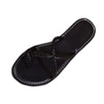 thumbnail image 1 of ZQUUVOU Flip Flops for Women Toe Ring Open Toe Dressy Thong Sandals Spring Summer Beach Sandals Casual Fashion Footwear Black, 1 of 7