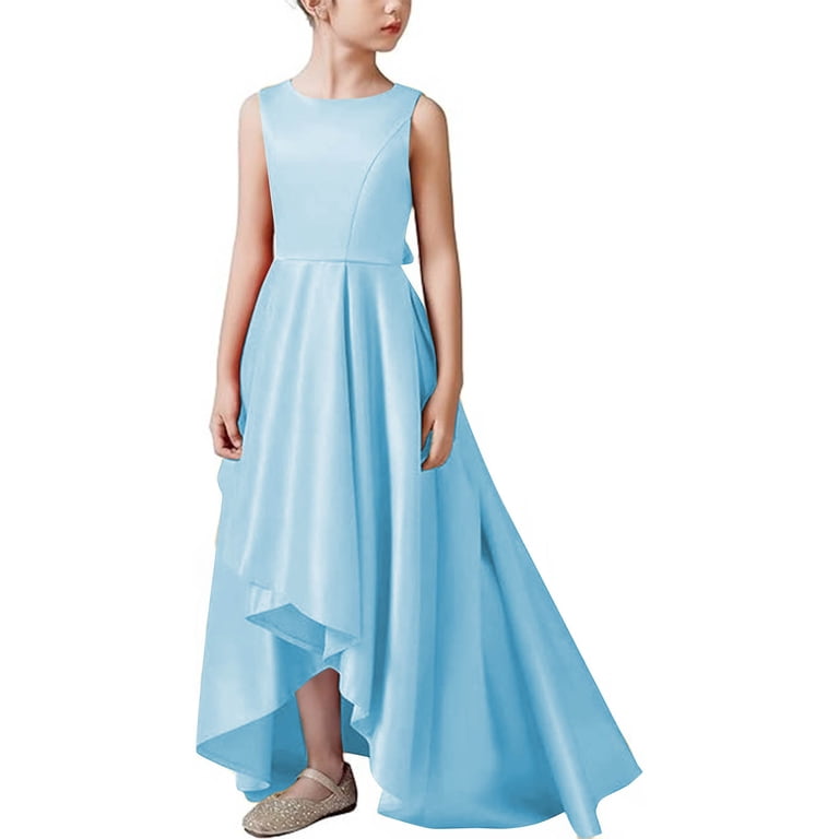 formal light blue maxi dress Ava Light Blue Satin Formal Maxi Dress - US 10