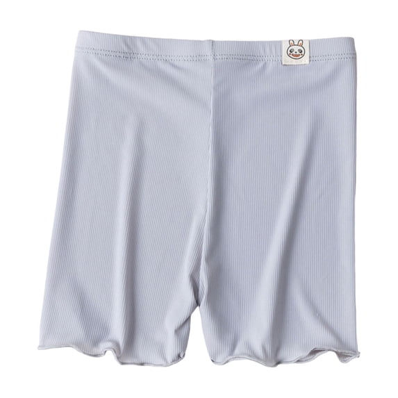 ZQUUVOU Girls Bike Shorts Under Dress Dance Ice Silk Cartwheel Breathable Elastic Waist Summer Shorts for Dance Running Gray