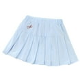 thumbnail image 1 of ZQUUVOU Girls Bow Pleated Skirt Elastic Waist with Shorts Lining High Waist Play Casual School Uniform Outfit Light Blue, 1 of 4