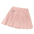 thumbnail image 1 of ZQUUVOU Girls Bow Pleated Skirt Elastic Waist with Shorts Lining High Waist Play Casual School Uniform Outfit Pink, 1 of 4