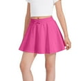 thumbnail image 1 of ZQUUVOU Girls Bow Sport Skirt Teenis Golf Summer Casual Athletic Skirt Elastic Waist Play Mini Skirt for Kids Hot Pink, 1 of 8