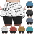 thumbnail image 1 of ZQUUVOU Girls Faux 2 Piece Skort Printed High Waist A Line Athletic Skirt with Shorts Casual Play Sports Yellow, 1 of 7